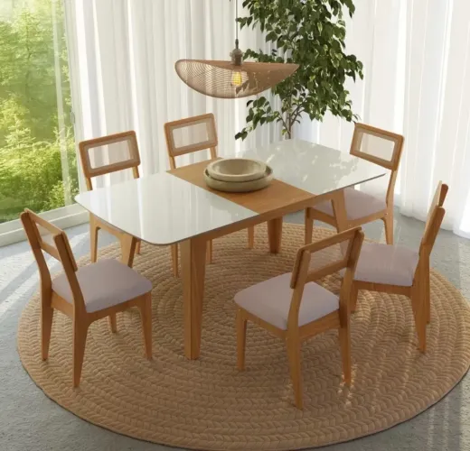 Mesa extensível 6 lugares