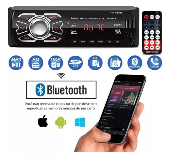 Rádio MP3 player Automotivo