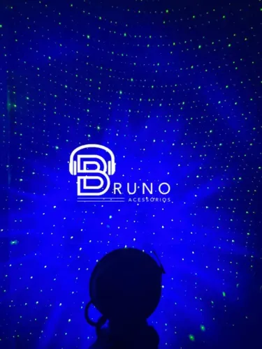 Projetor De Luz Noturna Galáxia Astronauta Luminaria Estrela