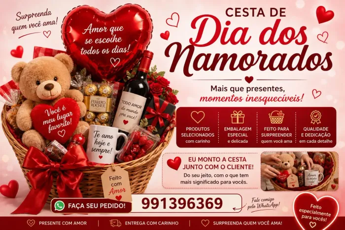 ? CESTA PERSONALIZADA DE DIA DOS NAMORADOS ?