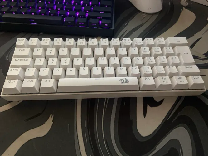 Teclado Lakshmi redragon branco com fio