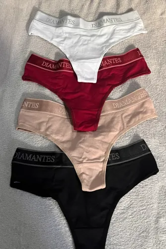 Kit calcinha diamantes lingerie 