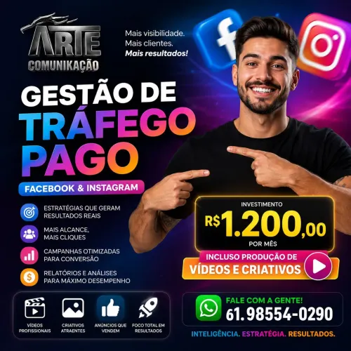 GESTÃO DE TRÁFEGO PAGO FACEBOOK & INSTAGRAM - R$ 1.200,00
