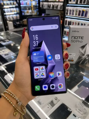 Infinix Note 50 Pro 256GB | Novo na Caixa | Carregador por Indução + 2 Capas de Brinde