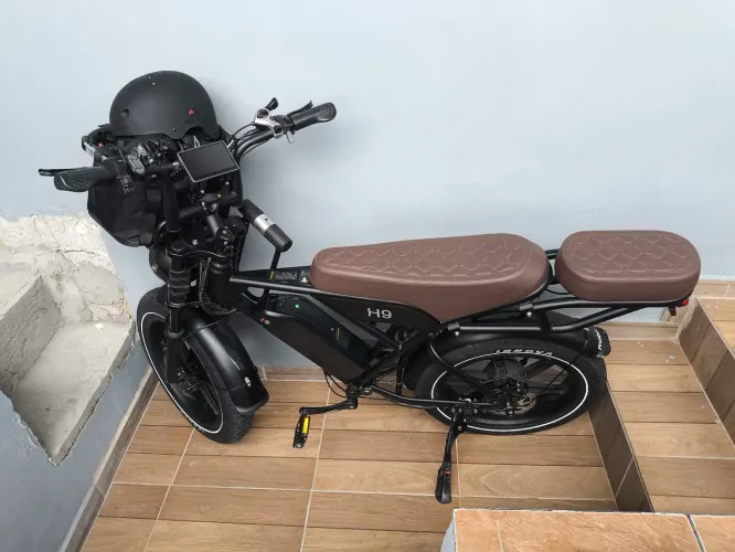 Bicicleta Elétrica H9 1000W 2026 | Apenas 87 km Rodados + Acessórios + Garantia