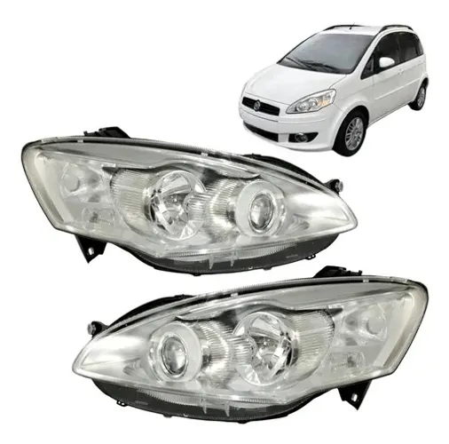 Farol Fiat Idea 2011 2012 2013 2014 2015 2016 Cromado Novo