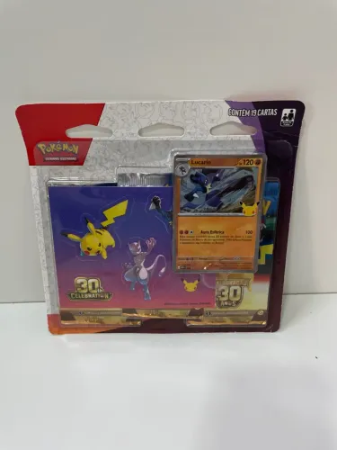 BLISTER TRIPLO CELEBRAÇÃO DE 30 ANOS POKÉMON - PORTUGUÊS