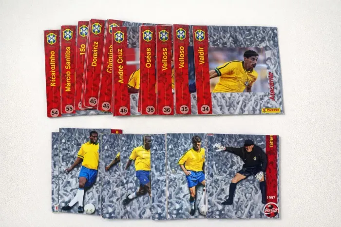 Coleção 56 Cards Seleção Brasileira 1997 Coca-Cola Panini