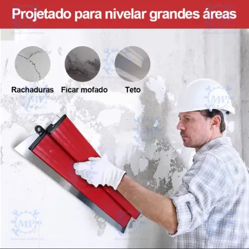 Desempenadeira Aço Inox Para Massa Corrida 60cm
