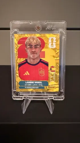 Figurinha Lamine Yamal Gold Crumple Exclusiva EUA - Copa 2026 (ESP 15)