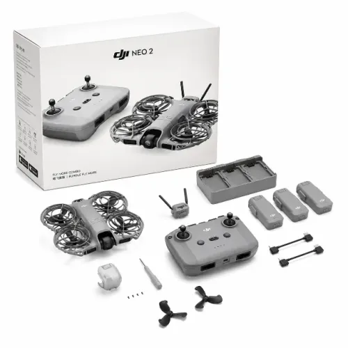 Drone DJI NEO 2 4K FLY MORE COMBO Controle remoto RC-N3 (SEM TELA) + 3 Baterias - Lacrado