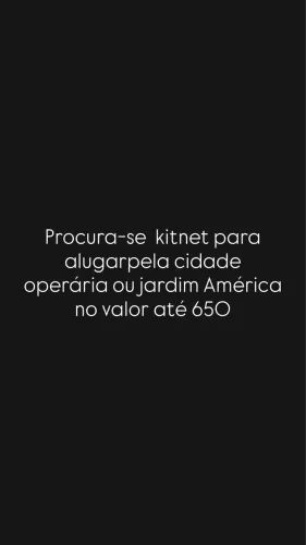 Procurando uma kitnet