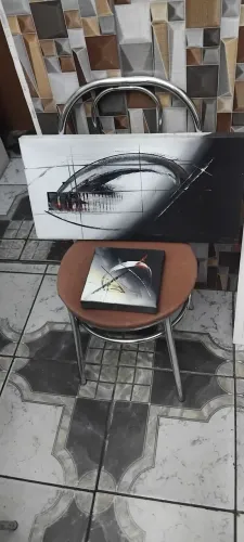 Dois quadros pintura abstrata