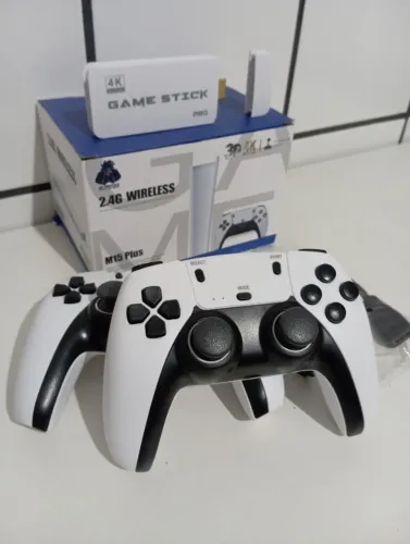 Gamestick Ultra 4k Portátil M15 Pro 02 Controles Sem fio e 19Mil Jogos