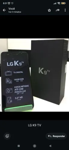 Smartphone LG K9 TV novo, na caixa 