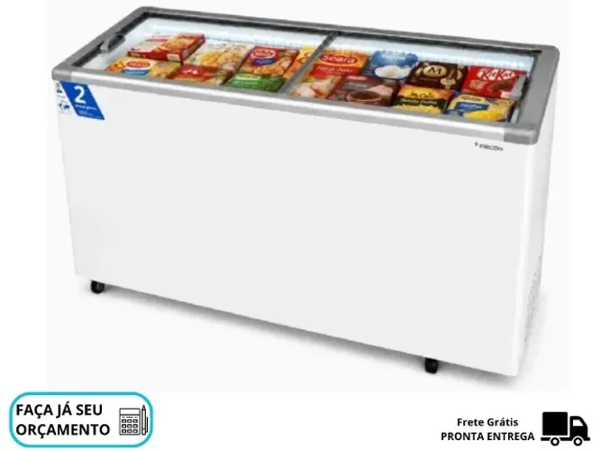 Congelador Horizontal Tampa de Vidro 503 litros Fricon