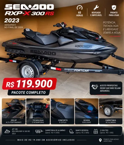 Sea-Doo RXP-X 300 RS 2023 | 65h | Carretinha + Acessórios