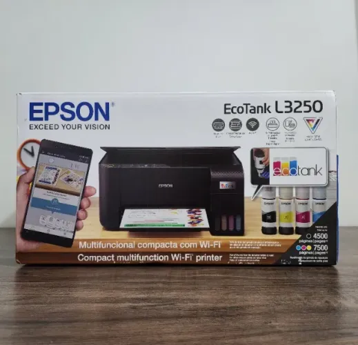 Impressora Multifuncional Epson L3250 Wireless - Nova, Lacrada, Nota Fiscal e Garantia