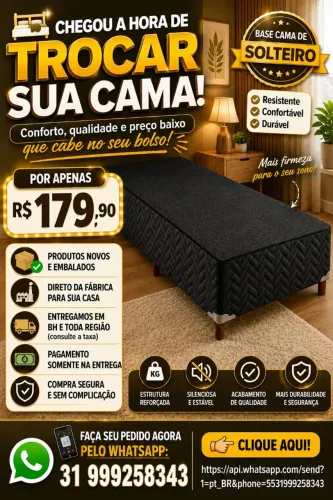 Cama box de solteiro