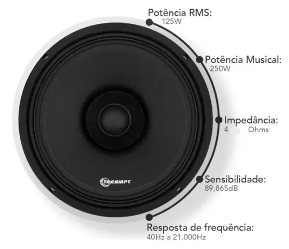 Taramps HD250S 6 polegadas