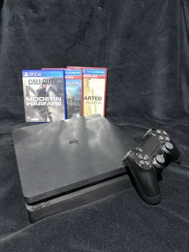 PS4 Slim 1TB + Controle + 3 Jogos