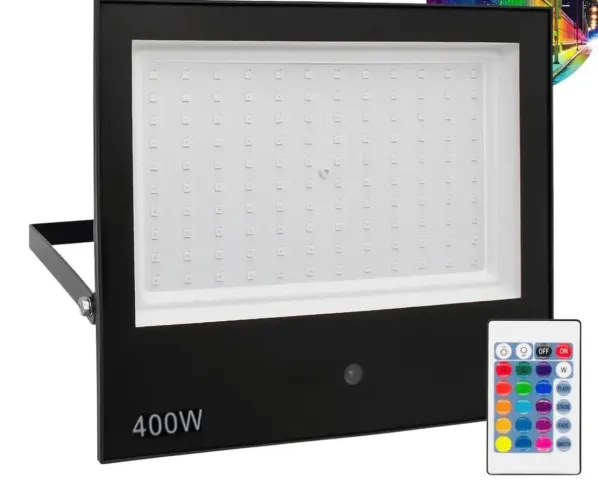Refletores LED RGB (2 unidades) controle remoto (controle sem bateria)