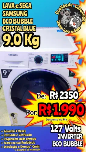 LAVA E SECA SAMSUNG 9.0Kg LINDA! Entrega Grátis*! GARANTIA