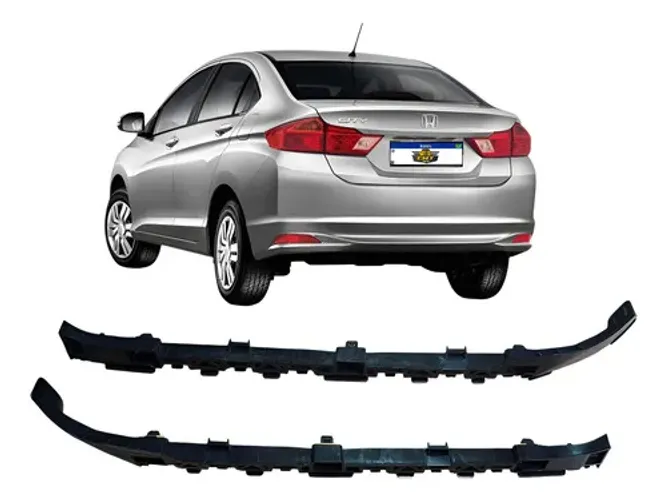 Par Guia Parachoque Traseiro Honda City 2015 A 2021 Original