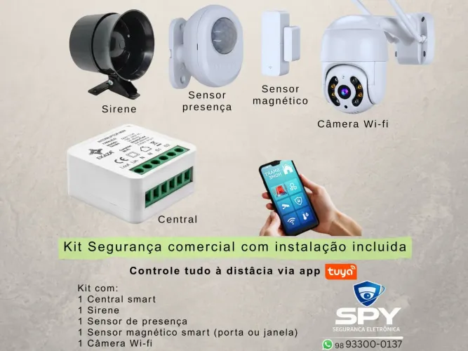 Sistema de segurança eletrônica comercial