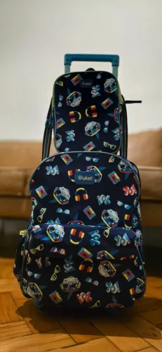 Mochila e lancheira puket com rodinha