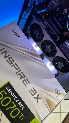 PLACA DE VÍDEO RTX 5070Ti MSI INSPIRE 3X OC PLUS - 16GB GDDR7 - 256 bits