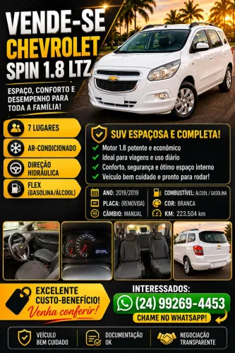Chevrolet Spin LTZ 1.8 8V Econo.flex 5P Mec. 2019