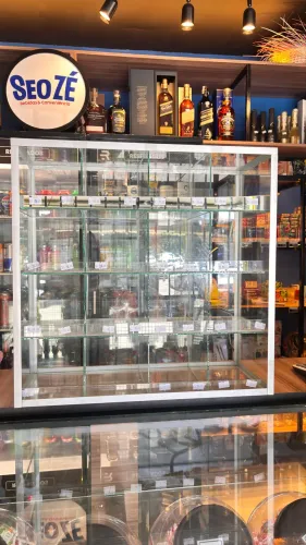 Vitrine vidro (doces e cigarros) 12 nichos 