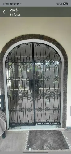 Portas e janelas de ferro usadas com vidros