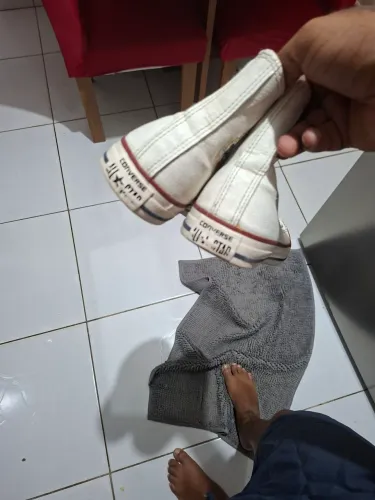 Tênis all star cano alto couro