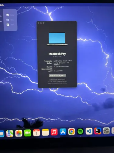MacBook Pro 15? 2019 i7 32GB RAM 512GB SSD | Touch ID | Leia a descrição