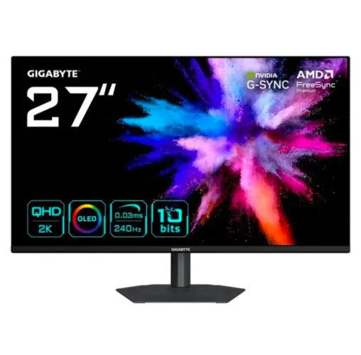 Monitor Gamer Gigabyte GO27Q24A Ek 27" Oled QHD 240 HZ / 0.03 MS - Preto