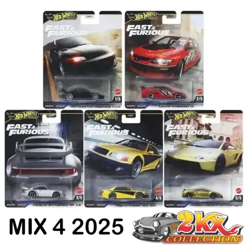 HOT WHEELS - SET VELOZES E FUIOSOS - 2025 - MIX 4