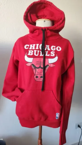 Blusão/Moleton NBA Chicago Bulls Original interno  flanelado com capuz parcelado