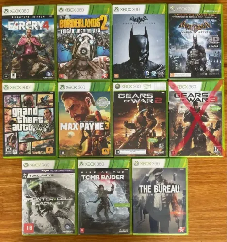 Lote de jogos Top, originais e de único dono Xbox 360