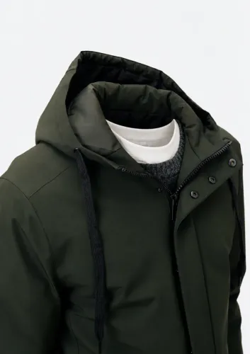 jaqueta parka masculina com capuz hering