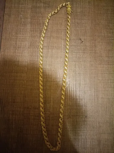 Vende-se corrente friso S 8mm moeda antiga legítima toda cravejada 