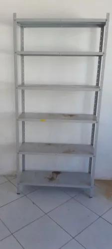 Estante de aço, 6 prateleiras
