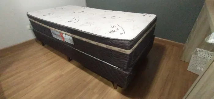 Cama Box - Solteirão - com Colchão