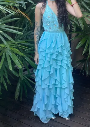 Vestido de festa Azul 