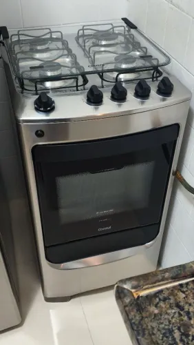 Fogão Consul inox 4 bocas com acendimento automático 