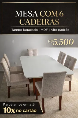 Mesa de 6 cadeiras