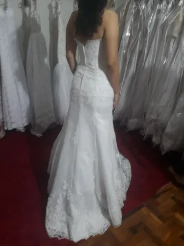 Vestido de noiva bordado - tamanho P