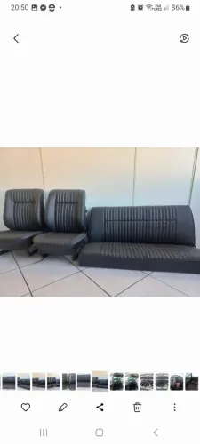 ?Fusca jogo de bancos originais baixo gomão preto novo trilho largo ?