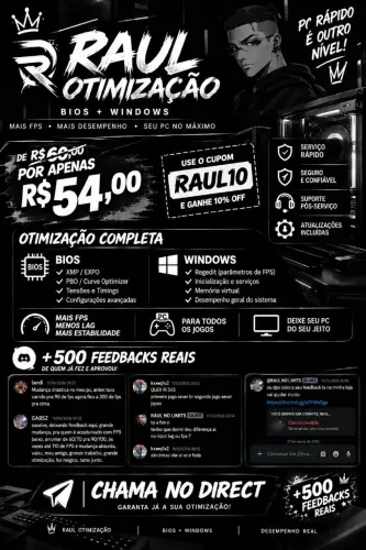 Otimização completa BIOS/WINDOWS